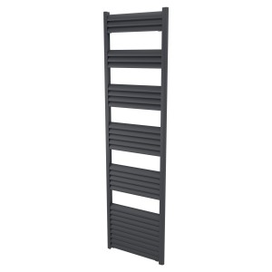 500mm (w) x 1800mm (h) Evolve Anthracite Aluminium Heated Towel Rail
