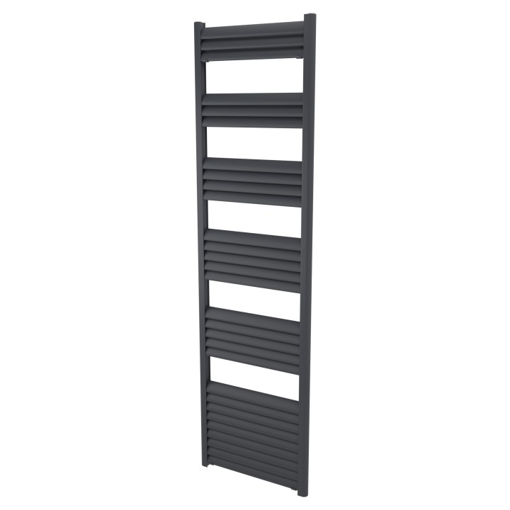 500mm (w) x 1800mm (h) Evolve Anthracite Heated Towel Rail