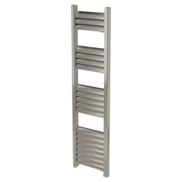 300mm (w) x 1200mm (h) Evolve Polished Anodised Aluminium Heated Towel Rail
