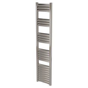 300mm (w) x 1400mm (h) Evolve Polished Anodised Aluminium Heated Towel Rail