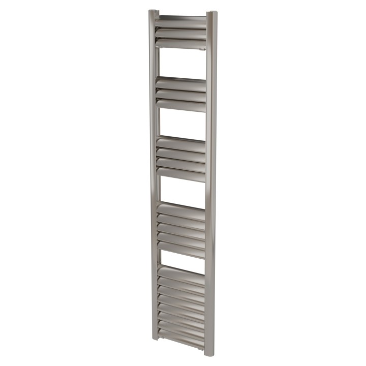 300mm (w) x 1400mm (h) Evolve Polished Anodised Aluminium Heated Towel Rail