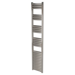 300mm (w) x 1600mm (h) Evolve Polished Anodised Aluminium Heated Towel Rail