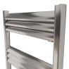 300mm (w) x 1600mm (h) Evolve Polished Anodised Aluminium Heated Towel Rail - Closeup