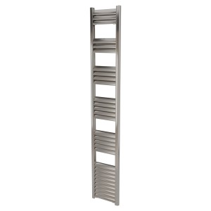 300mm (w) x 1800mm (h) Evolve Polished Anodised Aluminium Heated Towel Rail