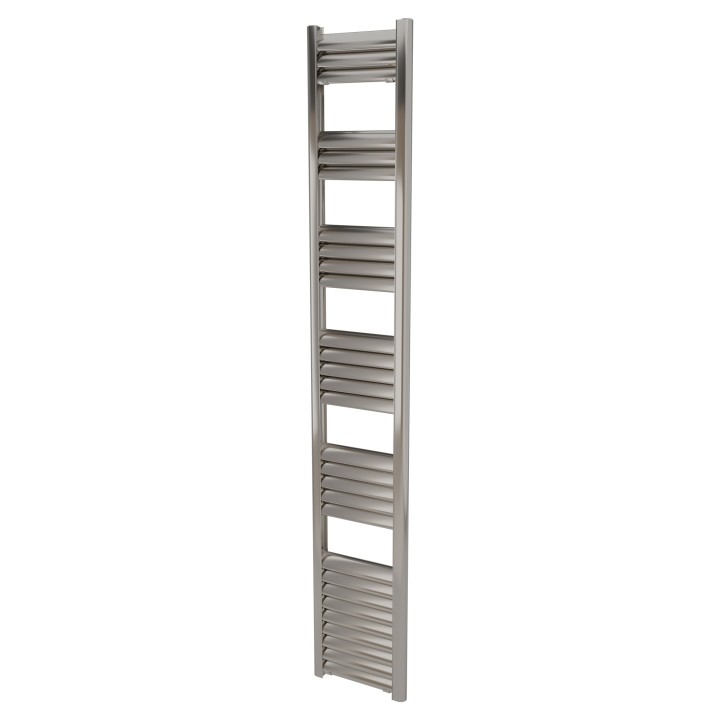 300mm (w) x 1800mm (h) Evolve Polished Anodised Aluminium Heated Towel Rail