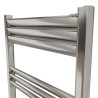 300mm (w) x 1800mm (h) Evolve Polished Anodised Aluminium Heated Towel Rail - Closeup