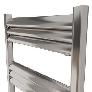 500mm (w) x 1000mm (h) Evolve Polished Anodised Aluminium Heated Towel Rail