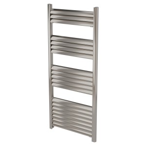 500mm (w) x 1200mm (h) Evolve Polished Anodised Aluminium Heated Towel Rail