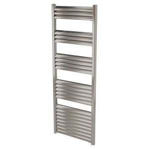 500mm (w) x 1400mm (h) Evolve Polished Anodised Aluminium Heated Towel Rail