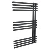 500mm (w) x 800mm (h) Avantis Black Heated Towel Rail