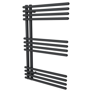 500mm (w) x 800mm (h) Avantis Black Designer Towel Rail