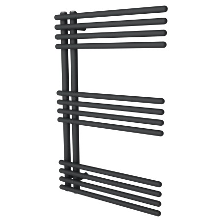 500mm (w) x 800mm (h) Avantis Black Heated Towel Rail