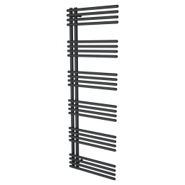 500mm (w) x 1500mm (h) Avantis Black Heated Towel Rail