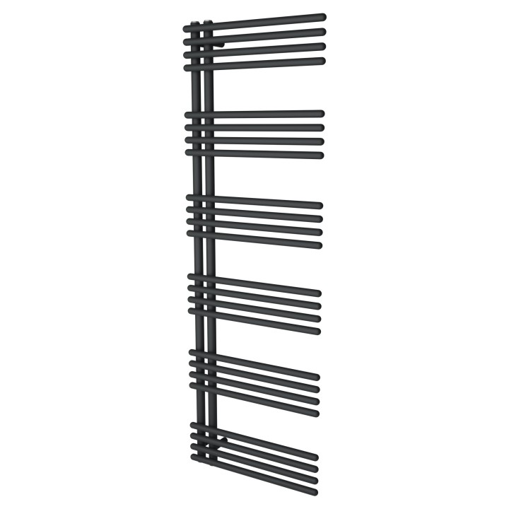 500mm (w) x 1500mm (h) Avantis Black Heated Towel Rail