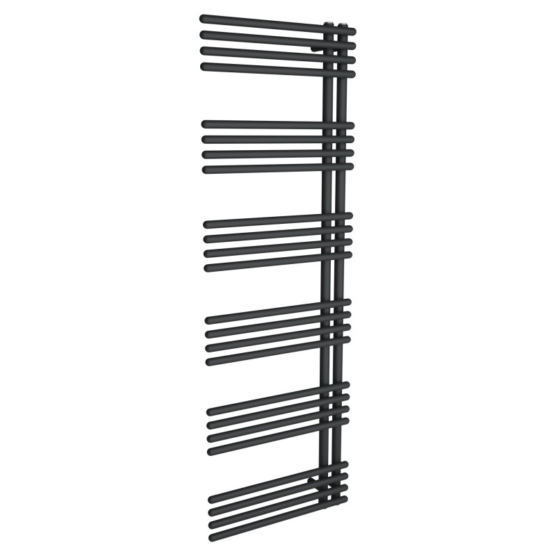 500mm (w) x 1500mm (h) Avantis Black Heated Towel Rail