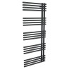 500mm (w) x 1200mm (h) Avantis Black Heated Towel Rail