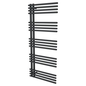 500mm (w) x 1200mm (h) Avantis Black Designer Towel Rail
