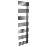 500mm (w) x 1800mm (h) Avantis Black Heated Towel Rail