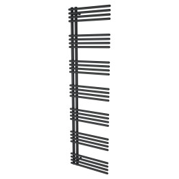 500mm (w) x 1800mm (h) Avantis Black Heated Towel Rail