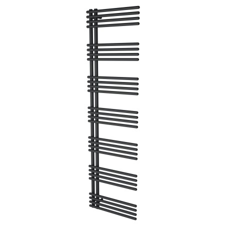 500mm (w) x 1800mm (h) Avantis Black Heated Towel Rail