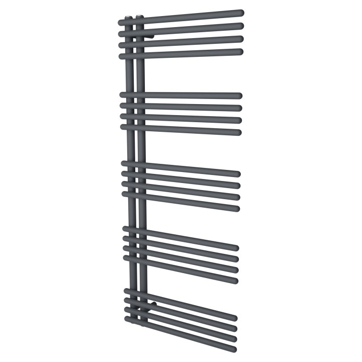 500mm (w) x 1200mm (h) Avantis Anthracite Heated Towel Rail