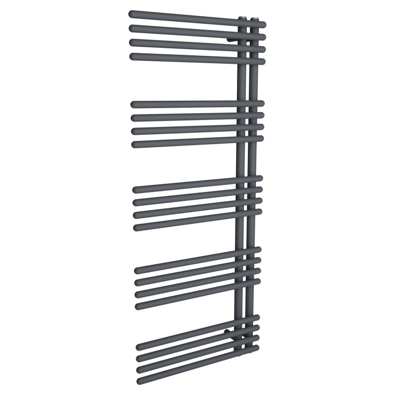 500mm (w) x 1200mm (h) Avantis Anthracite Heated Towel Rail