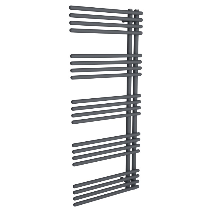 500mm (w) x 1200mm (h) Avantis Anthracite Heated Towel Rail
