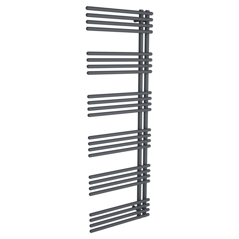 500mm (w) x 1500mm (h) Avantis Anthracite Heated Towel Rail