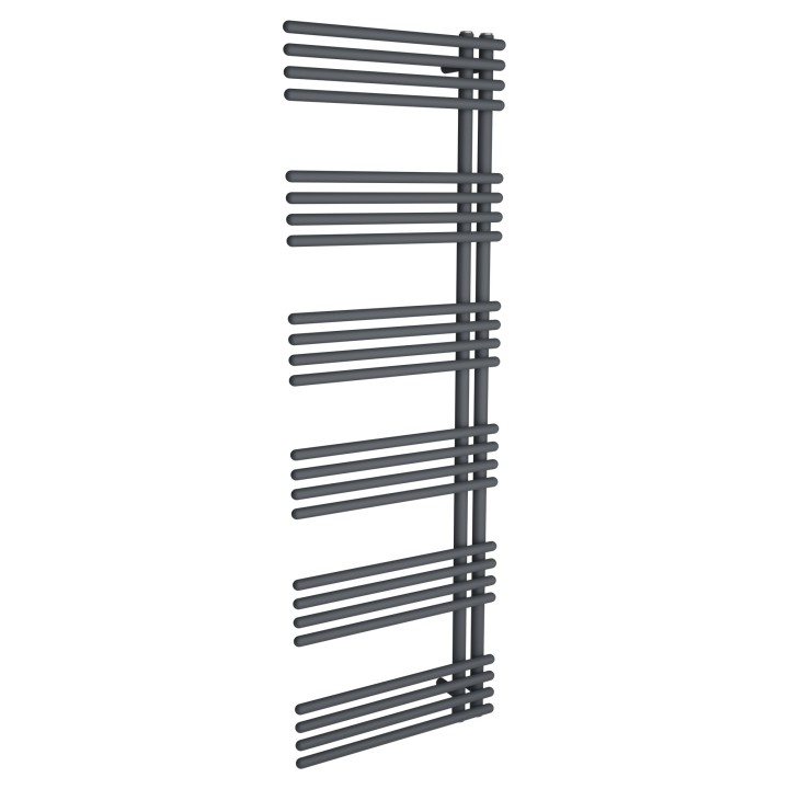 500mm (w) x 1500mm (h) Avantis Anthracite Heated Towel Rail