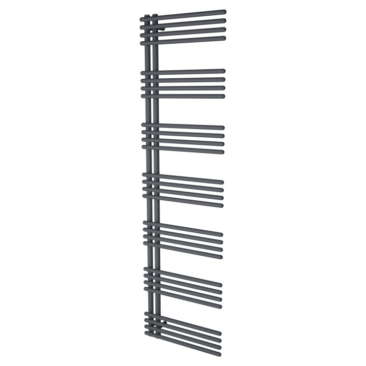 500mm (w) x 1800mm (h) Avantis Anthracite Heated Towel Rail