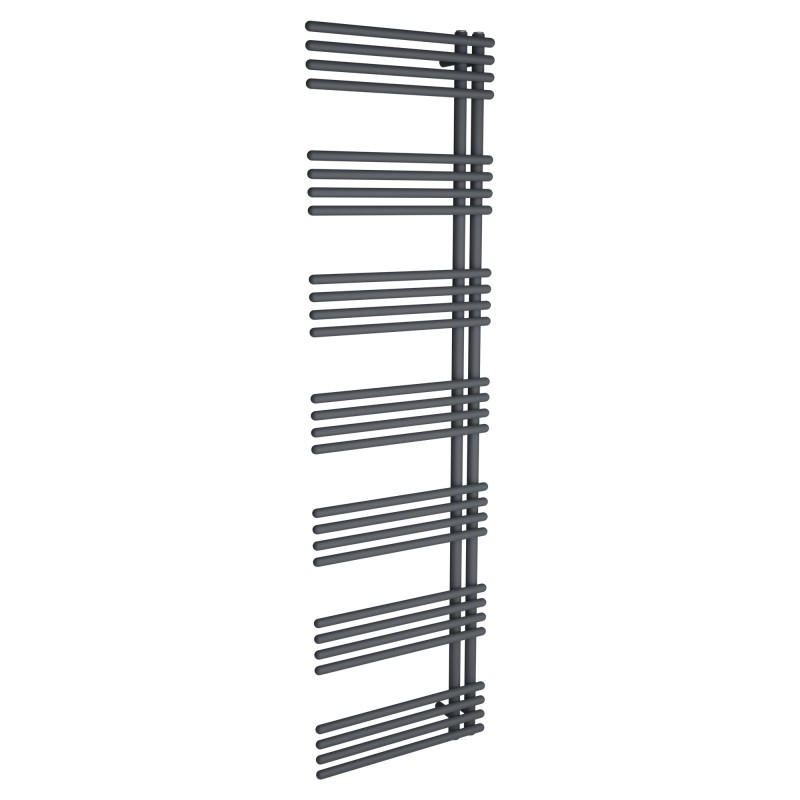 500mm (w) x 1800mm (h) Avantis Anthracite Heated Towel Rail