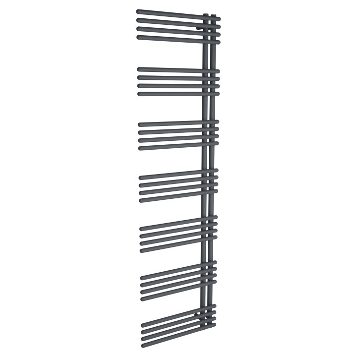 500mm (w) x 1800mm (h) Avantis Anthracite Heated Towel Rail