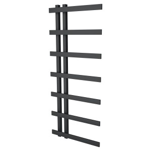 500mm (w) x 1200mm (h) Darley Black Designer Towel Rail