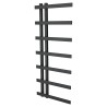 500mm (w) x 1200mm (h) Darley Black Heated Towel Rail
