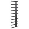 500mm (w) x 1800mm (h) Darley Black Heated Towel Rail