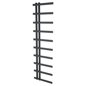 500mm (w) x 1800mm (h) Darley Black Designer Towel Rail