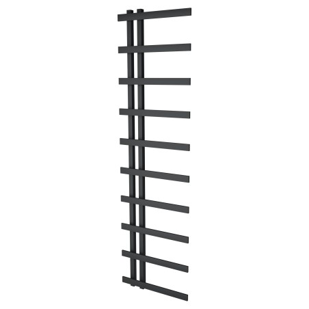 500mm (w) x 1800mm (h) Darley Black Heated Towel Rail