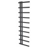 500mm (w) x 1800mm (h) Darley Black Heated Towel Rail