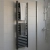 300mm (w) x 1200mm (h) Evolve Black Heated Towel Rail - Closeup