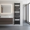 500mm (w) x 1800mm (h) Evolve Black Heated Towel Rail - Closeup