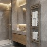 300mm (w) x 1200mm (h) Evolve Polished Anodised Aluminium Heated Towel Rail
