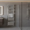 500mm (w) x 1800mm (h) Evolve Polished Anodised Aluminium Heated Towel Rail - Closeup
