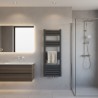 500mm (w) x 1000mm (h) Evolve Anthracite Heated Towel Rail - Closeup