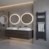 500mm (w) x 1200mm (h) Evolve Anthracite Heated Towel Rail - Closeup