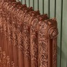 Soloman 2 Column 560mm (H) Traditional Victorian Cast Iron Radiator - Antiqued Copper with Copper