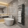 500mm (w) x 1200mm (h) Darley Anthracite Designer Towel Rail - closeup