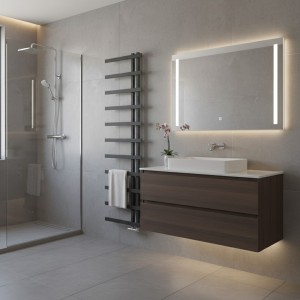 500mm (w) x 1800mm (h) Darley Anthracite Designer Towel Rail