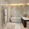 530mm (w) x 900mm (h) Davina Chrome Heated Towel Rail - closeup