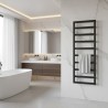 530mm (w) x 1300mm (h) Davina Black Heated Towel Rail - closeup