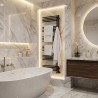 500mm (w) x 1500mm (h) Avantis Black Designer Towel Rail - closeup
